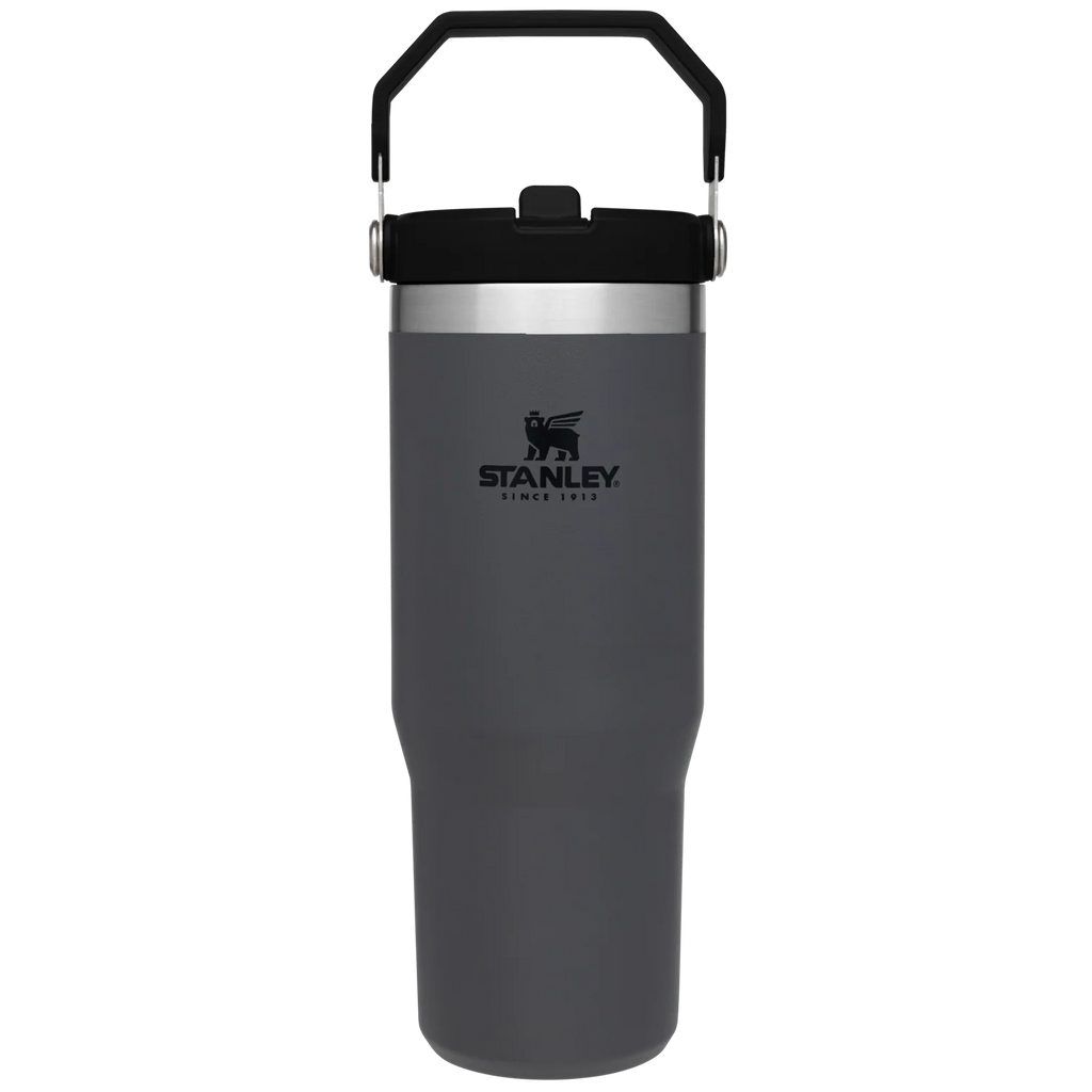 The IceFlow™ Flip Straw Tumbler | 30 OZ (Black)