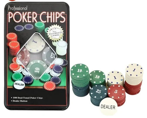 100 pc poker chips