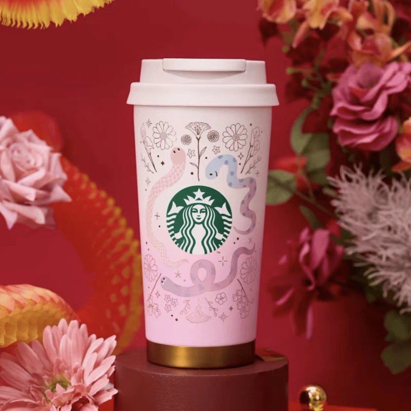 Starbucks 2025 China Year of Snake Pink 16oz SS Tumbler
